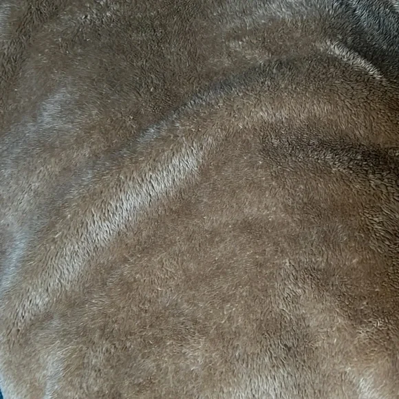 J. crew camel tan Sherpa half zip pullover fleece with neon green zipper - Picture 10 of 11